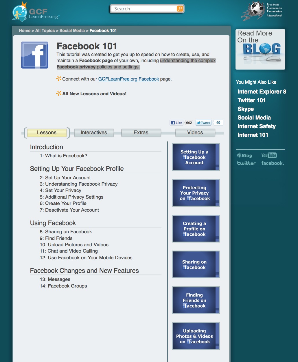 Tutorial: Facebook 101 | Recurso educativo 41474