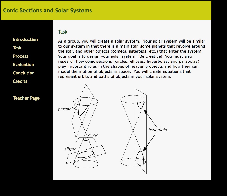Conic Sections and Solar Systems | Recurso educativo 41685