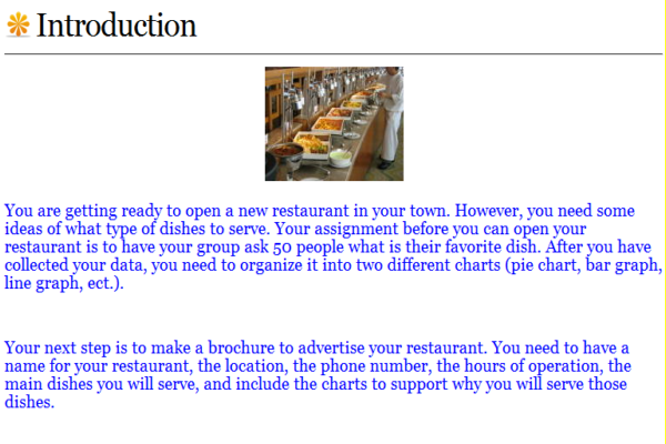 Webquest: Creating your own restaurant | Recurso educativo 43123