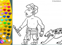¡A Colorear!: Cazador maya | Recurso educativo 26775