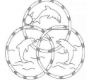 Mandala con delfines para educación infantil | Recurso educativo 68265