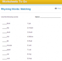 Rhyming words: Matching | Recurso educativo 68770