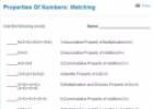 Properties of numbers: Matching | Recurso educativo 69047