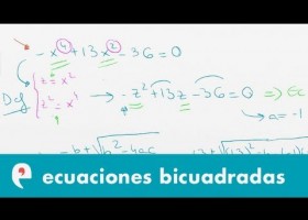 Ecuaciones bicuadradas (ejercicio 1) | Recurso educativo 109925