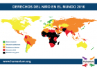 Mapa del respecte dels drets dels nens al món. | Recurso educativo 745052