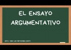 Video El ensayo argumentativo | Recurso educativo 7902586