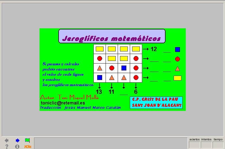 Jeroglíficos matemáticos | Recurso educativo 42949
