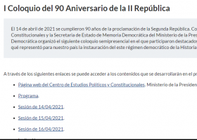 I Coloquio del 90 Aniversario de la II República | Recurso educativo 790520